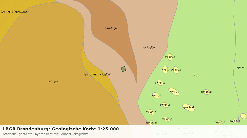 Statische Kartenansicht: LBGR Brandenburg: Geologische Karte 1:25.000