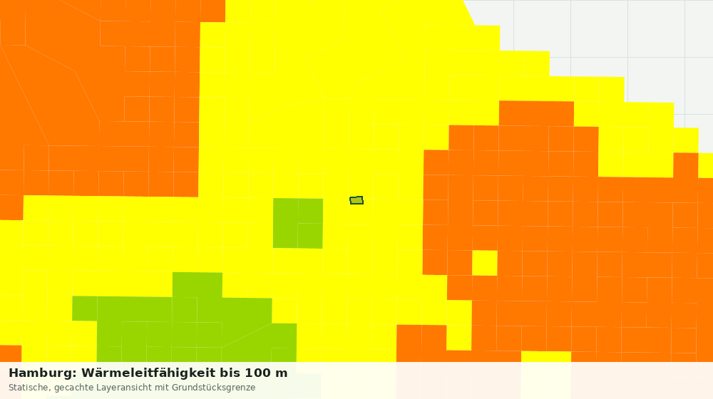 Statische Kartenansicht: Hamburg: Wärmeleitfähigkeit bis 100 m