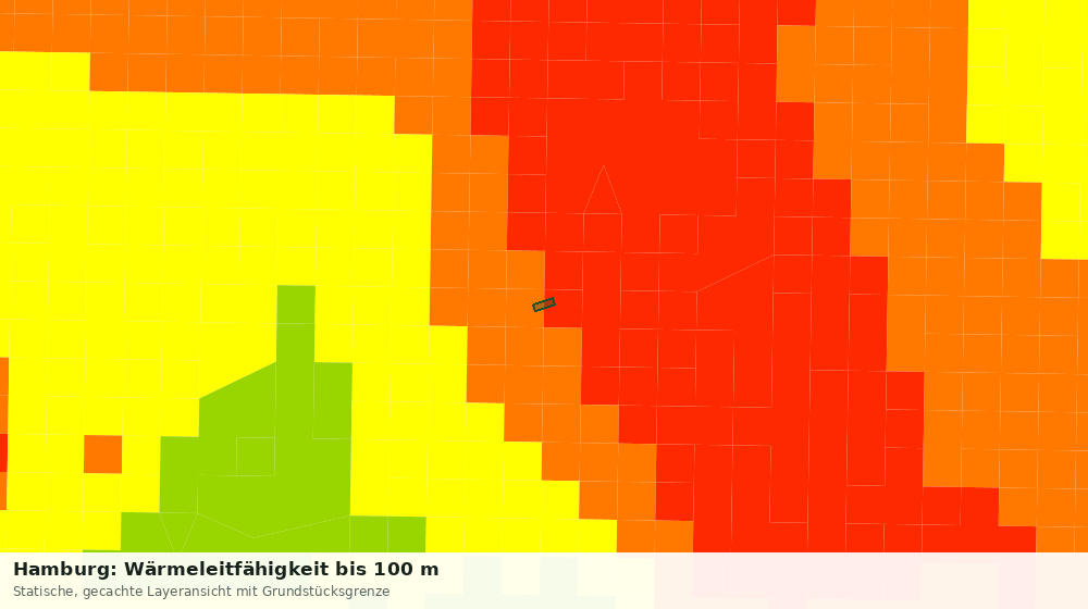 Statische Kartenansicht: Hamburg: Wärmeleitfähigkeit bis 100 m