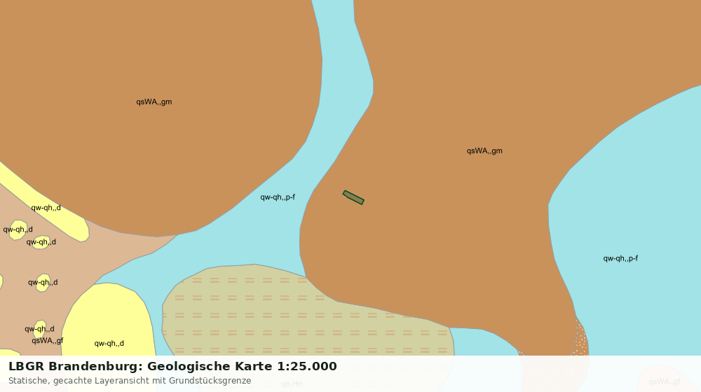 Statische Kartenansicht: LBGR Brandenburg: Geologische Karte 1:25.000