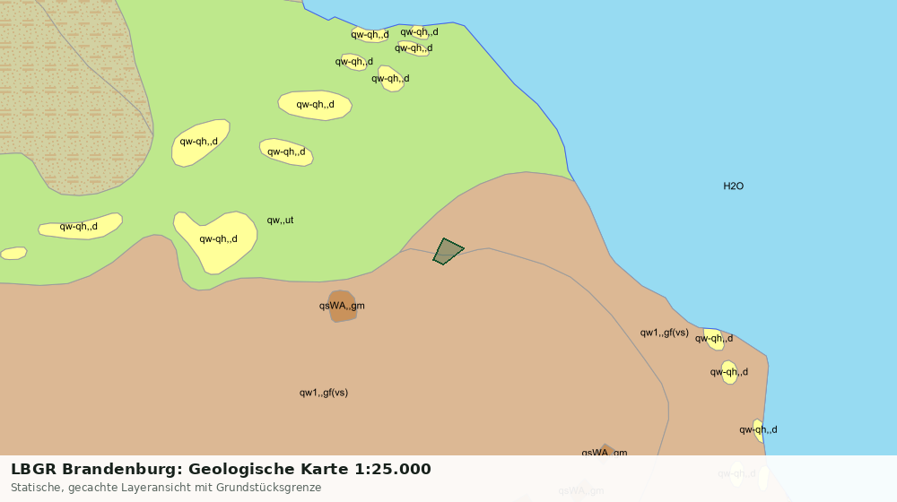 Statische Kartenansicht: LBGR Brandenburg: Geologische Karte 1:25.000