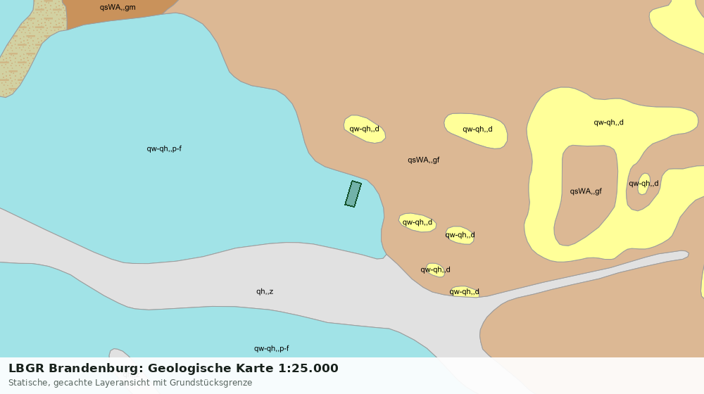 Statische Kartenansicht: LBGR Brandenburg: Geologische Karte 1:25.000