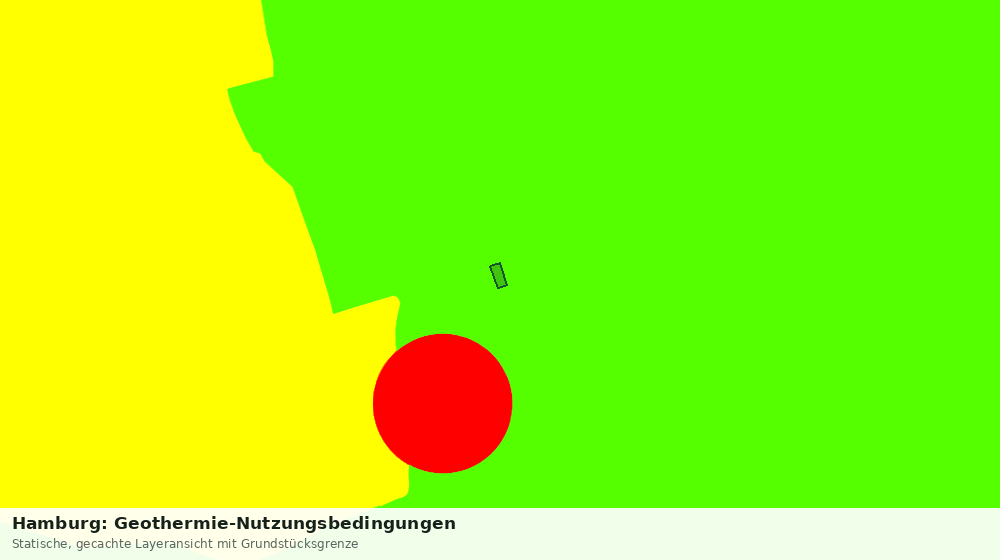 Statische Kartenansicht: Hamburg: Geothermie-Nutzungsbedingungen