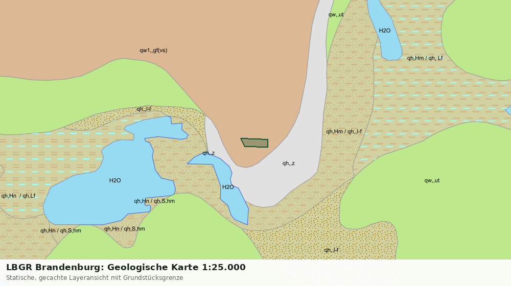 Statische Kartenansicht: LBGR Brandenburg: Geologische Karte 1:25.000