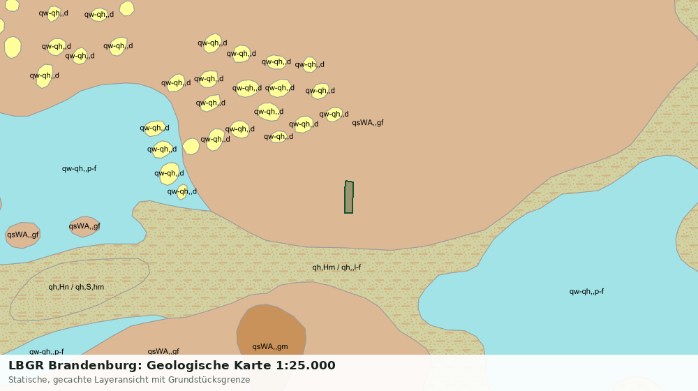 Statische Kartenansicht: LBGR Brandenburg: Geologische Karte 1:25.000
