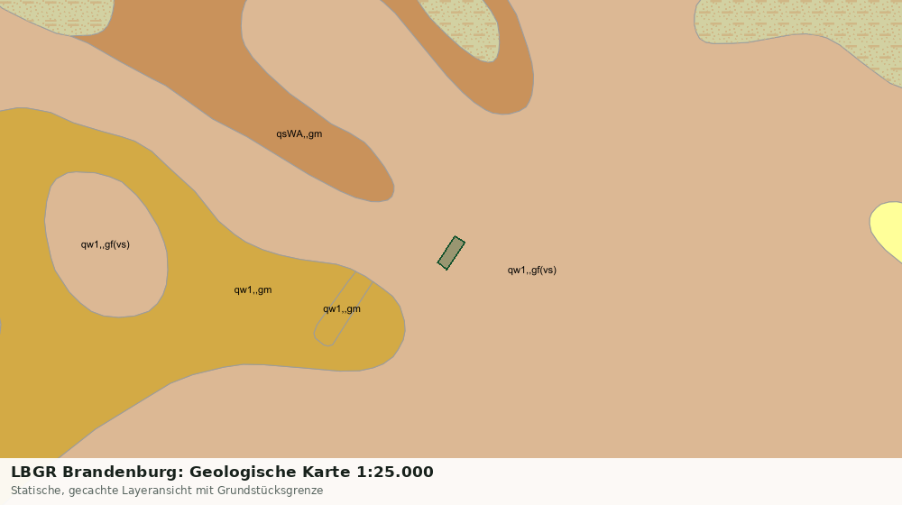 Statische Kartenansicht: LBGR Brandenburg: Geologische Karte 1:25.000