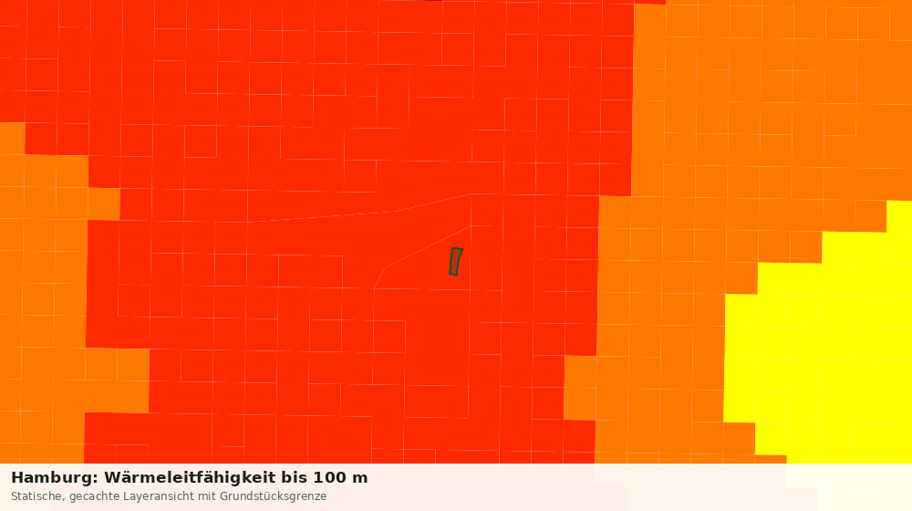Statische Kartenansicht: Hamburg: Wärmeleitfähigkeit bis 100 m