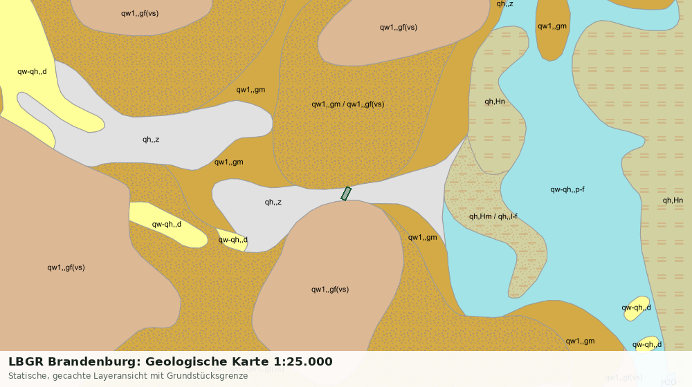 Statische Kartenansicht: LBGR Brandenburg: Geologische Karte 1:25.000