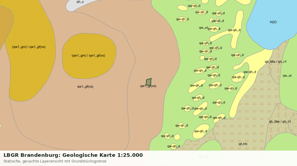 Statische Kartenansicht: LBGR Brandenburg: Geologische Karte 1:25.000