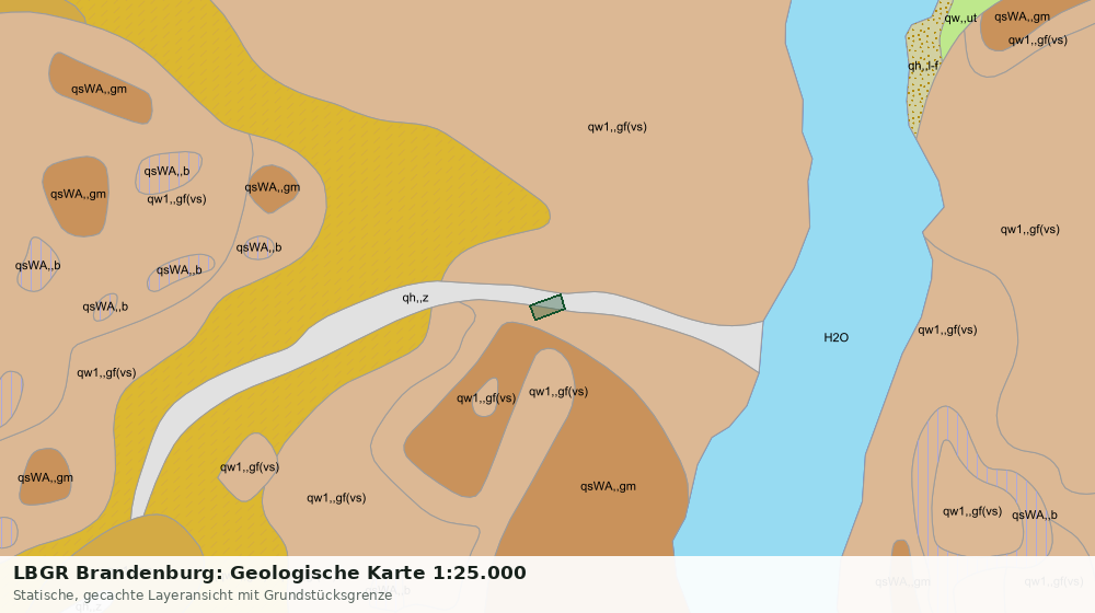 Statische Kartenansicht: LBGR Brandenburg: Geologische Karte 1:25.000