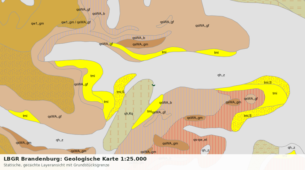 Statische Kartenansicht: LBGR Brandenburg: Geologische Karte 1:25.000