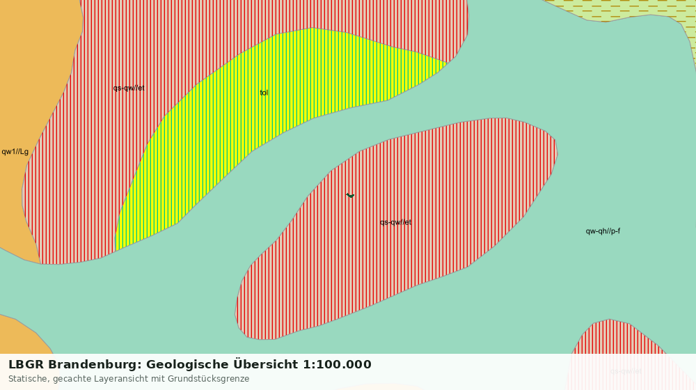 Statische Kartenansicht: LBGR Brandenburg: Geologische Übersicht 1:100.000