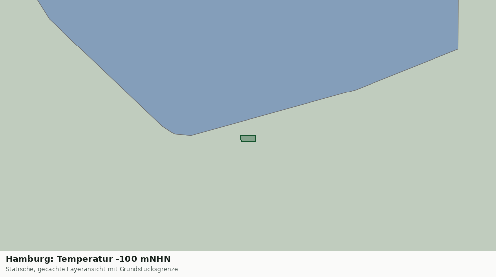 Statische Kartenansicht: Hamburg: Temperatur -100 mNHN