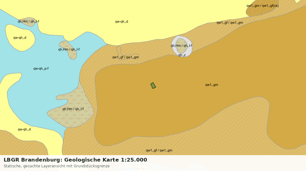Statische Kartenansicht: LBGR Brandenburg: Geologische Karte 1:25.000