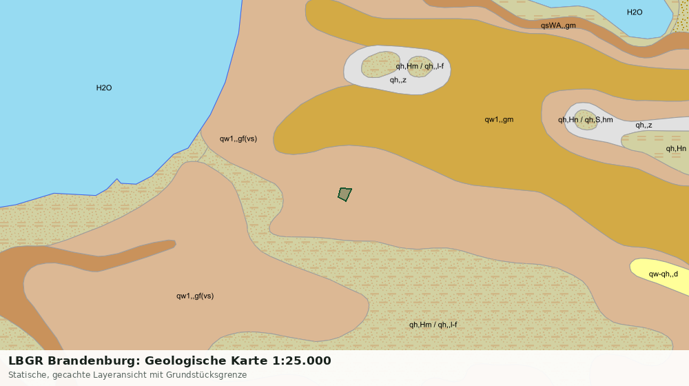 Statische Kartenansicht: LBGR Brandenburg: Geologische Karte 1:25.000