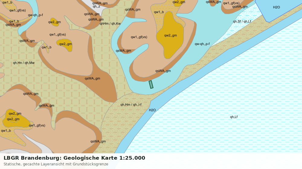 Statische Kartenansicht: LBGR Brandenburg: Geologische Karte 1:25.000