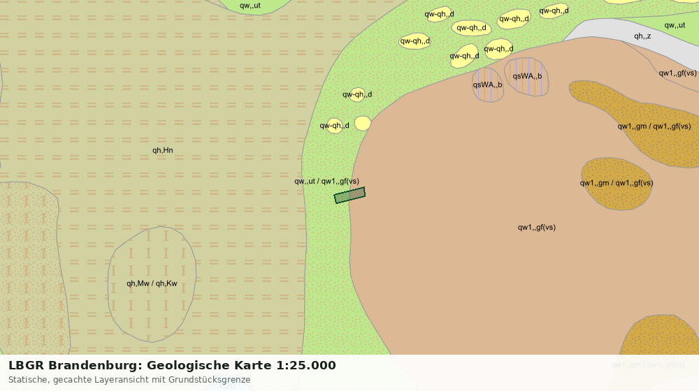 Statische Kartenansicht: LBGR Brandenburg: Geologische Karte 1:25.000