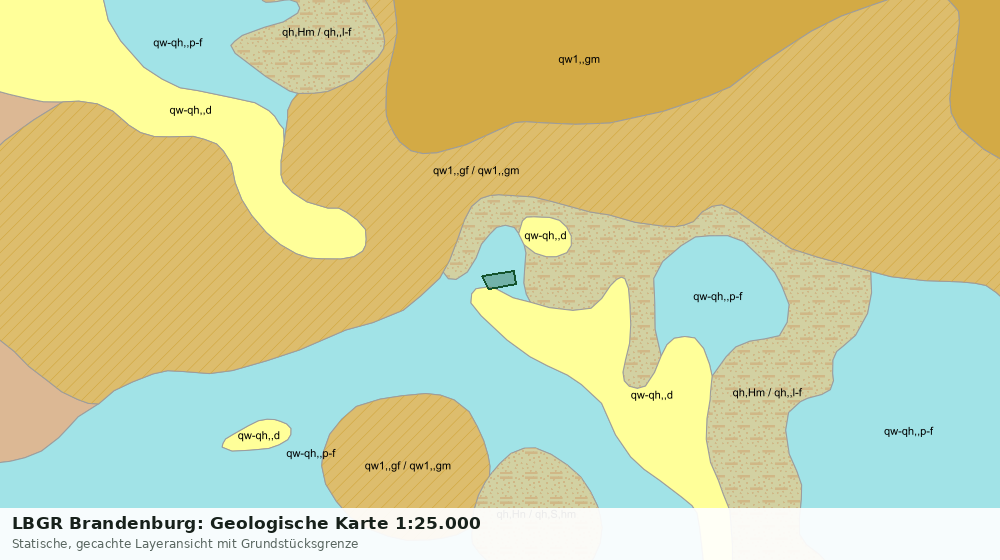 Statische Kartenansicht: LBGR Brandenburg: Geologische Karte 1:25.000