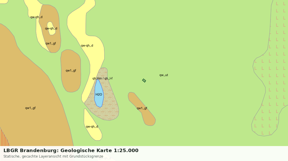 Statische Kartenansicht: LBGR Brandenburg: Geologische Karte 1:25.000