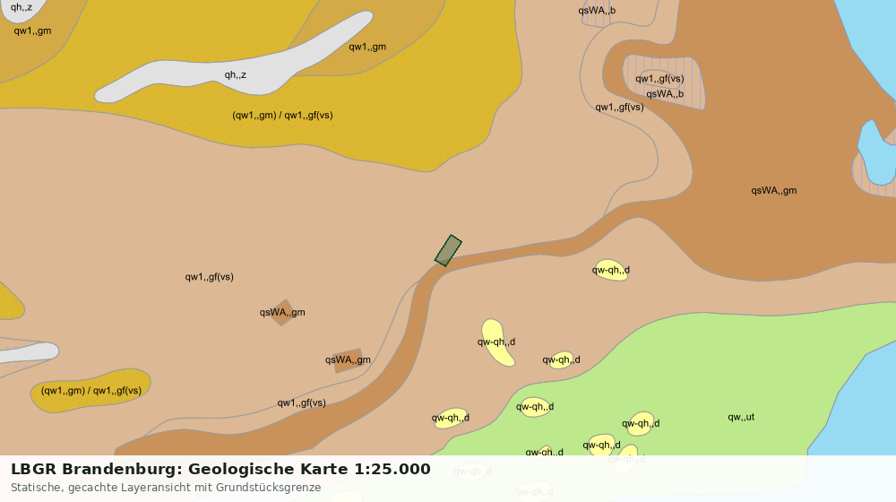 Statische Kartenansicht: LBGR Brandenburg: Geologische Karte 1:25.000