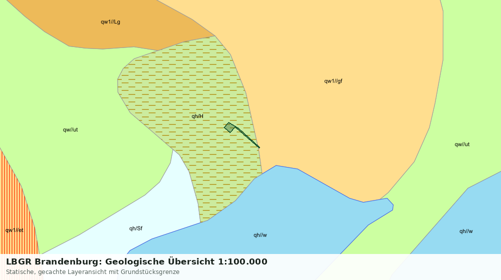 Statische Kartenansicht: LBGR Brandenburg: Geologische Übersicht 1:100.000