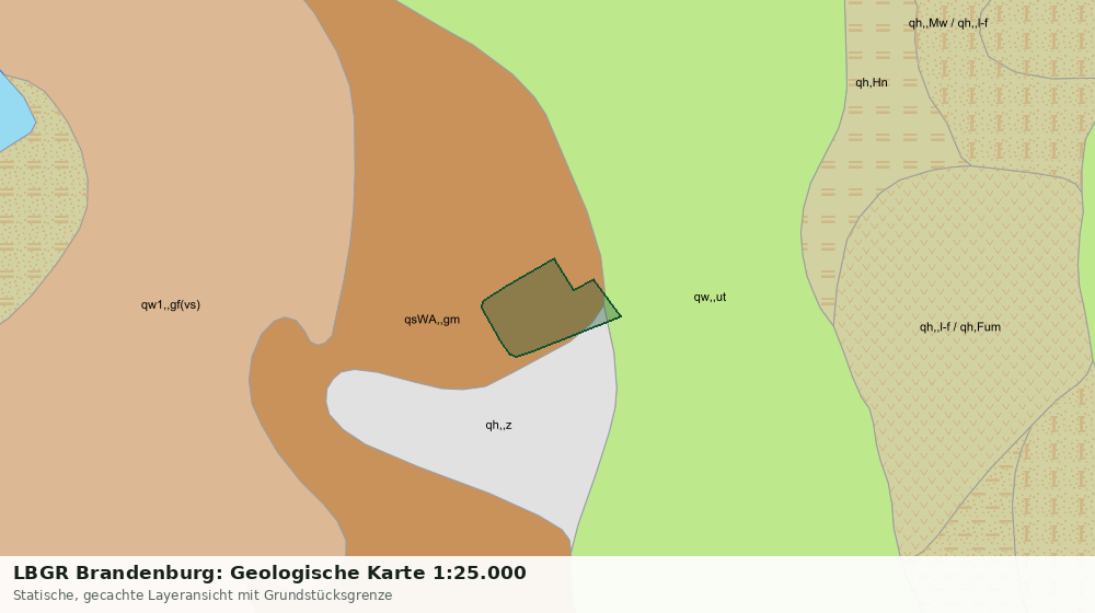 Statische Kartenansicht: LBGR Brandenburg: Geologische Karte 1:25.000