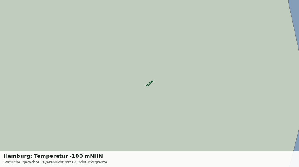 Statische Kartenansicht: Hamburg: Temperatur -100 mNHN