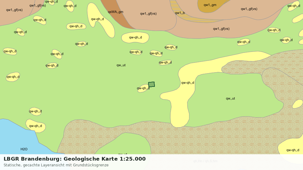 Statische Kartenansicht: LBGR Brandenburg: Geologische Karte 1:25.000