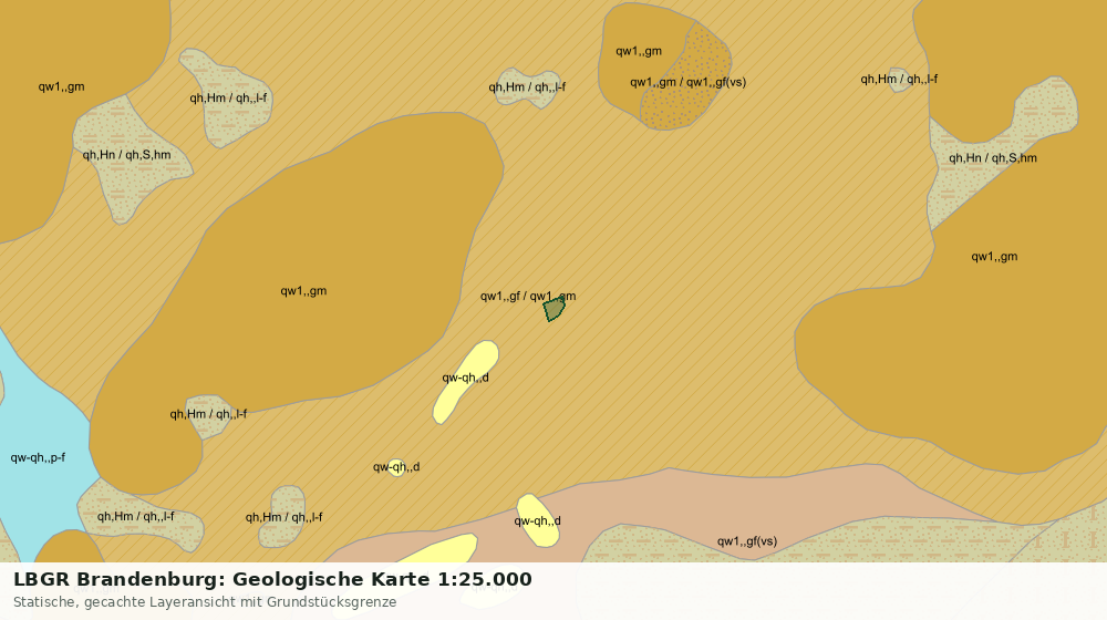 Statische Kartenansicht: LBGR Brandenburg: Geologische Karte 1:25.000