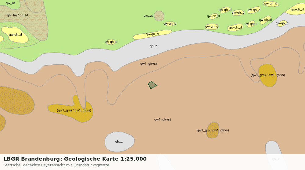 Statische Kartenansicht: LBGR Brandenburg: Geologische Karte 1:25.000