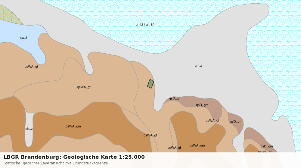 Statische Kartenansicht: LBGR Brandenburg: Geologische Karte 1:25.000