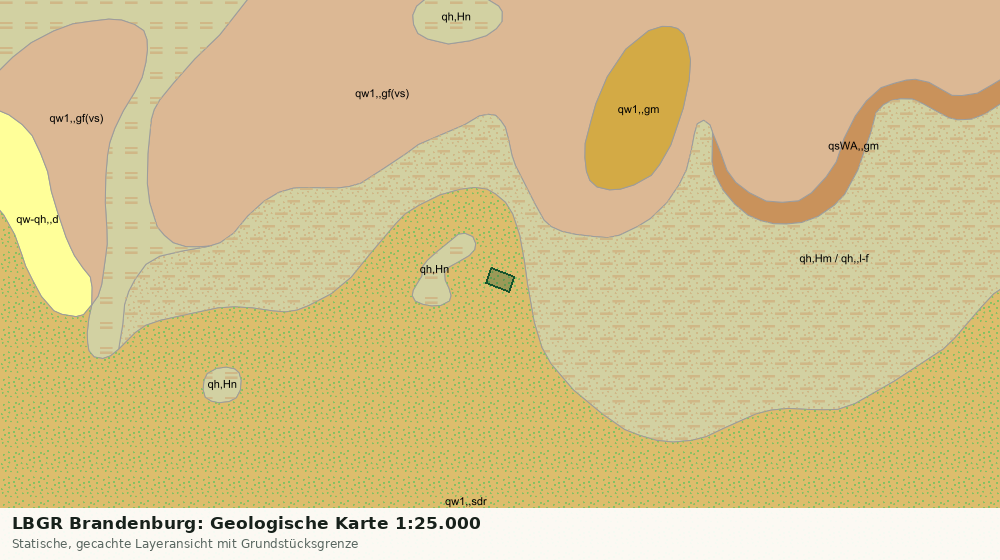 Statische Kartenansicht: LBGR Brandenburg: Geologische Karte 1:25.000