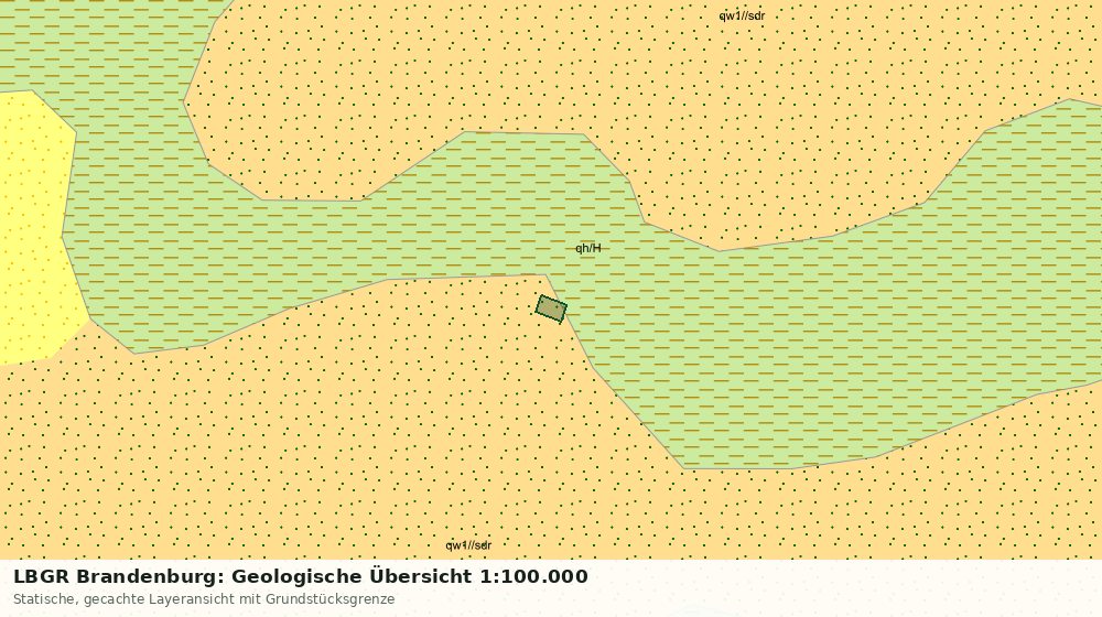 Statische Kartenansicht: LBGR Brandenburg: Geologische Übersicht 1:100.000