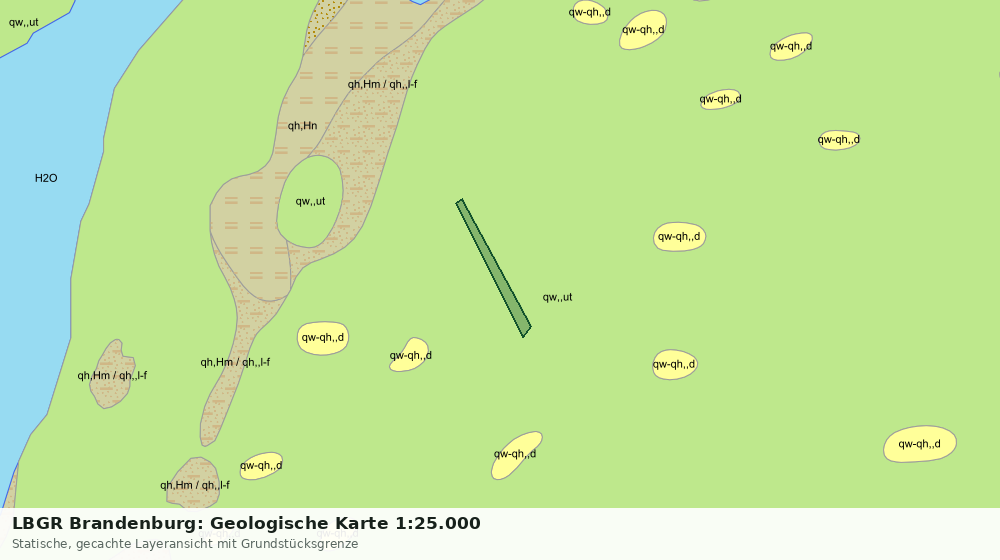 Statische Kartenansicht: LBGR Brandenburg: Geologische Karte 1:25.000