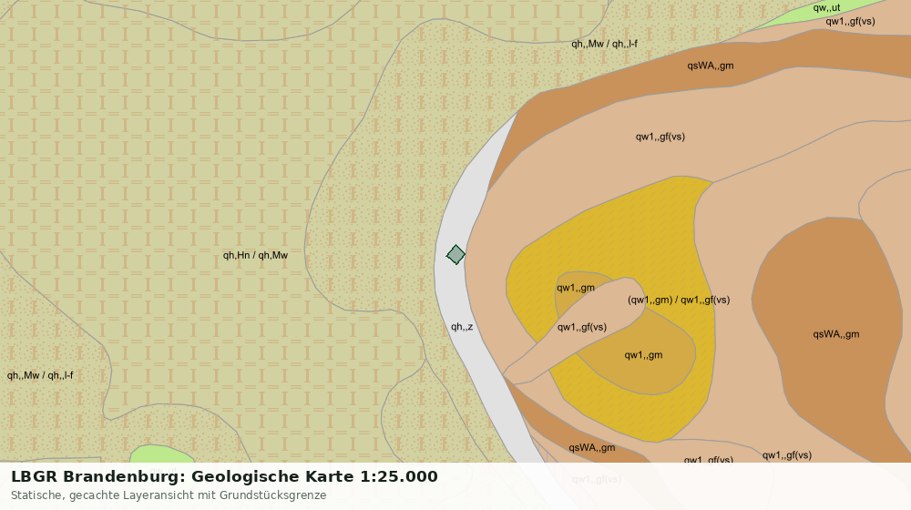 Statische Kartenansicht: LBGR Brandenburg: Geologische Karte 1:25.000