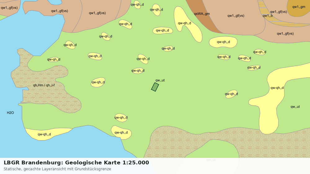 Statische Kartenansicht: LBGR Brandenburg: Geologische Karte 1:25.000
