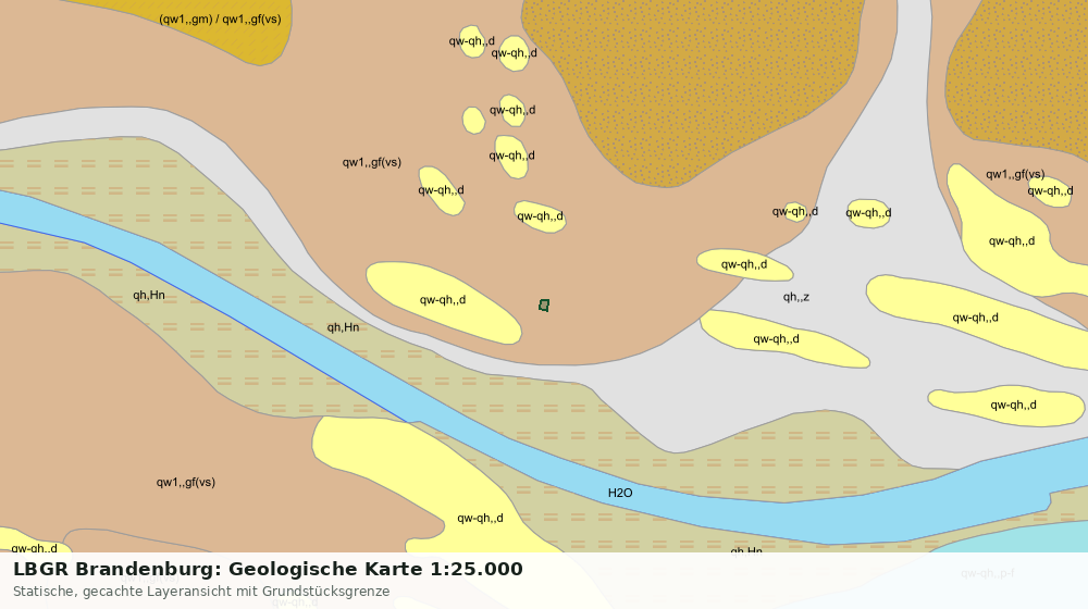 Statische Kartenansicht: LBGR Brandenburg: Geologische Karte 1:25.000