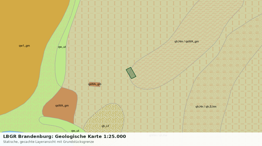 Statische Kartenansicht: LBGR Brandenburg: Geologische Karte 1:25.000