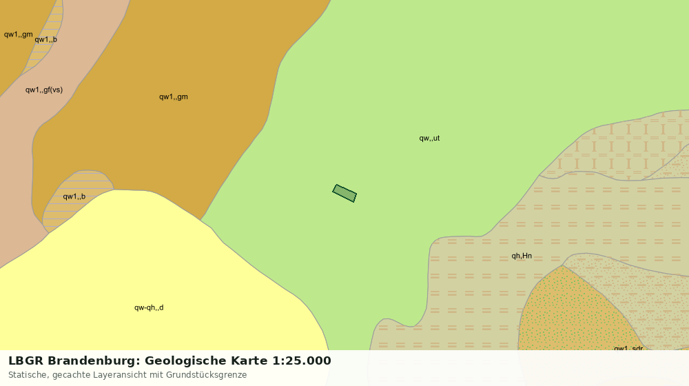 Statische Kartenansicht: LBGR Brandenburg: Geologische Karte 1:25.000