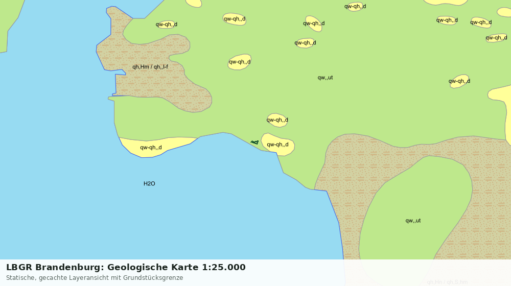 Statische Kartenansicht: LBGR Brandenburg: Geologische Karte 1:25.000
