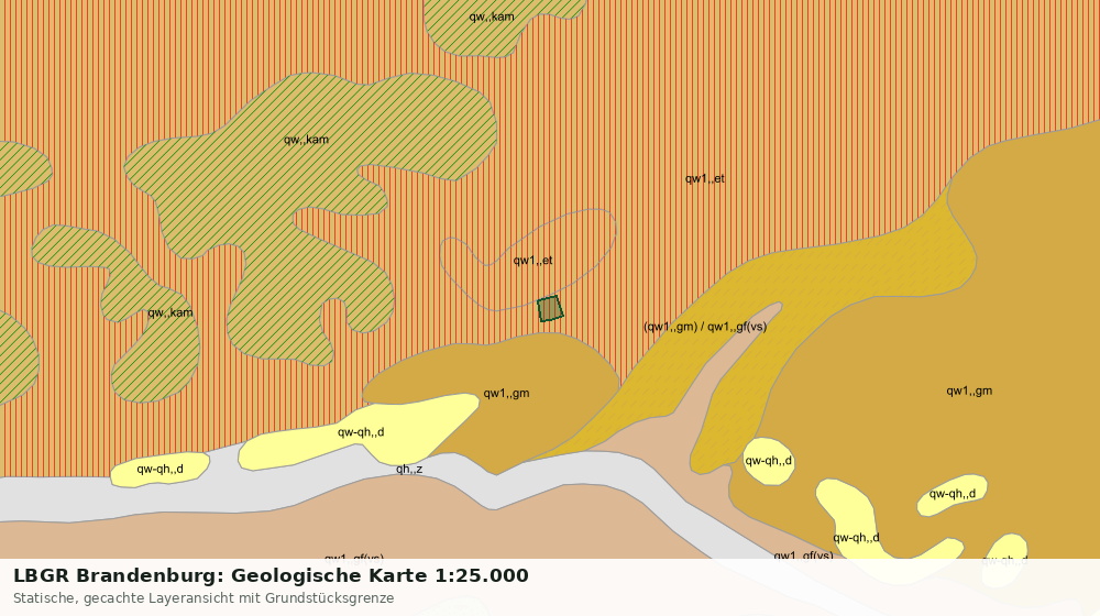 Statische Kartenansicht: LBGR Brandenburg: Geologische Karte 1:25.000