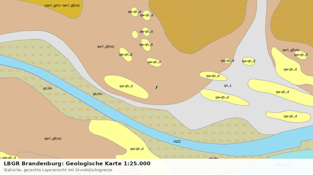 Statische Kartenansicht: LBGR Brandenburg: Geologische Karte 1:25.000