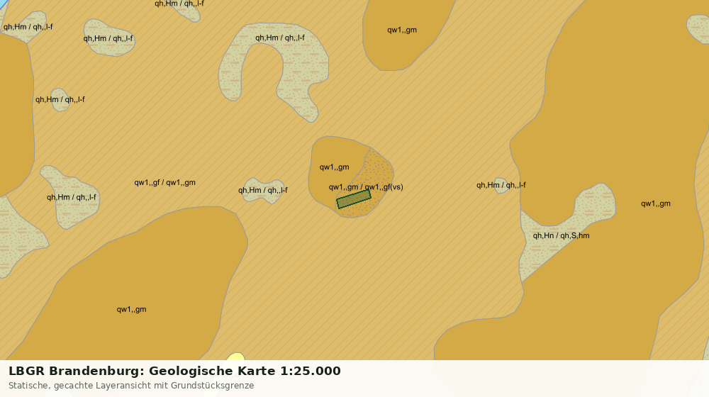 Statische Kartenansicht: LBGR Brandenburg: Geologische Karte 1:25.000