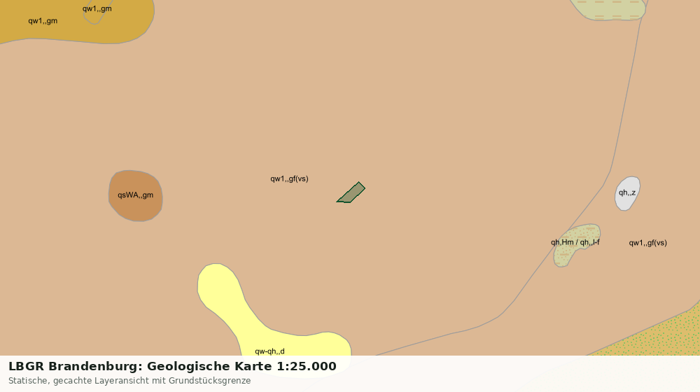 Statische Kartenansicht: LBGR Brandenburg: Geologische Karte 1:25.000