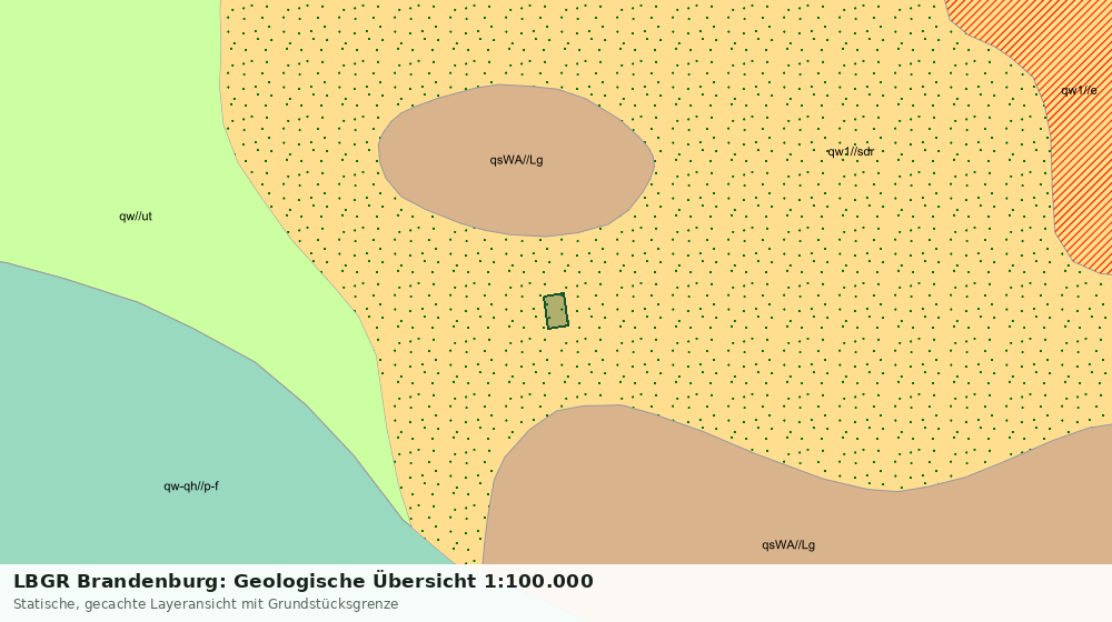 Statische Kartenansicht: LBGR Brandenburg: Geologische Übersicht 1:100.000