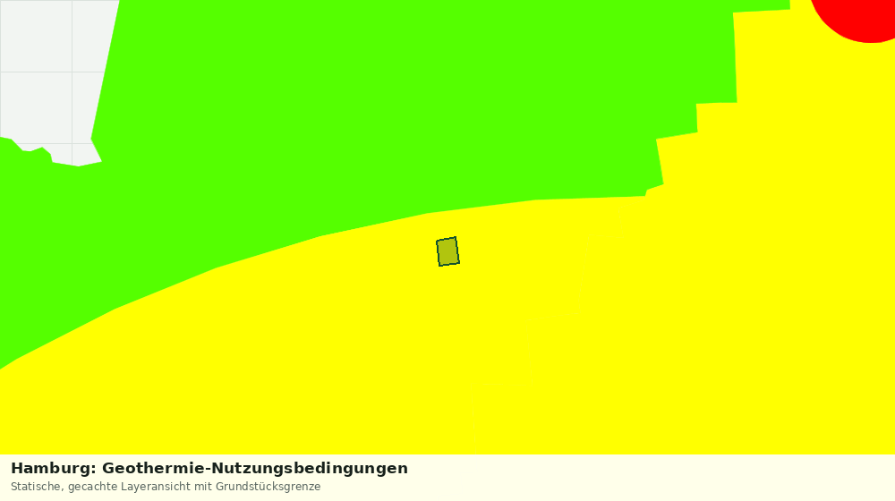 Statische Kartenansicht: Hamburg: Geothermie-Nutzungsbedingungen