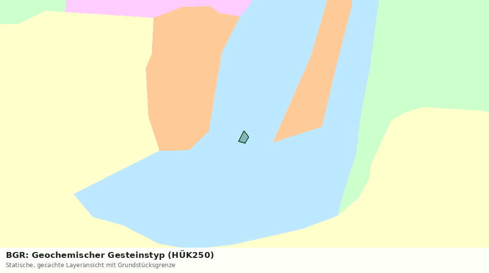 Statische Kartenansicht: BGR: Geochemischer Gesteinstyp (HÜK250)
