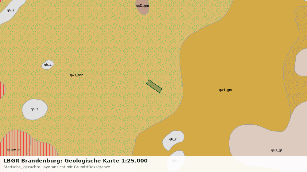Statische Kartenansicht: LBGR Brandenburg: Geologische Karte 1:25.000