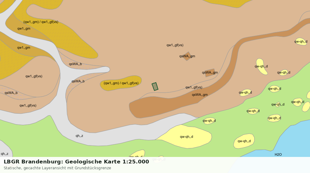 Statische Kartenansicht: LBGR Brandenburg: Geologische Karte 1:25.000