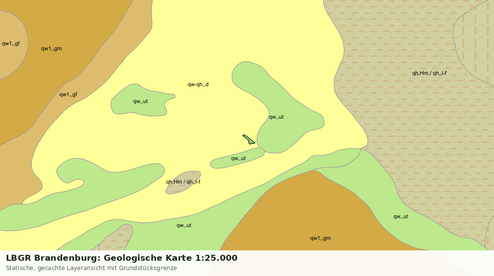 Statische Kartenansicht: LBGR Brandenburg: Geologische Karte 1:25.000